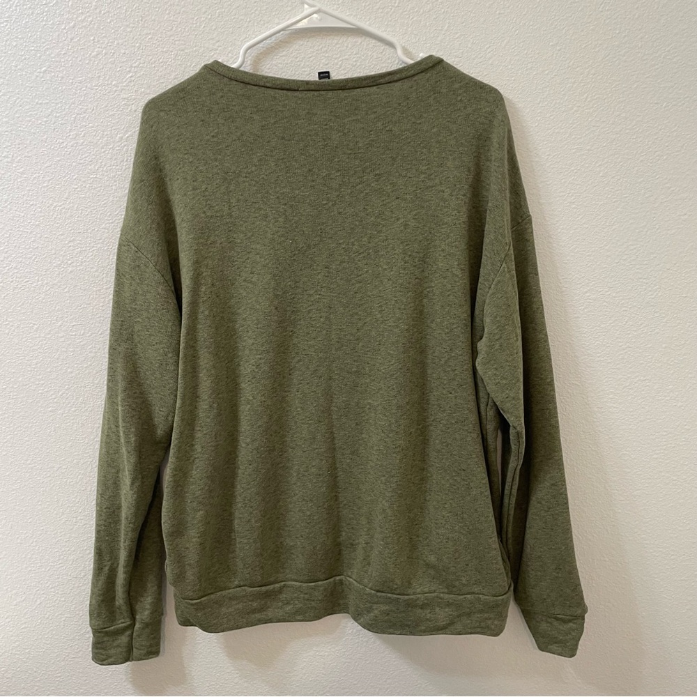 **DONATED** Topshop sweater olive green size 8 - Picture 3 of 3